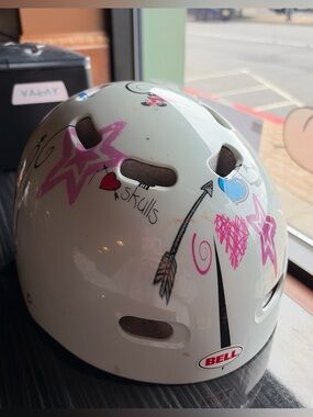 Giro White Kids Helmet with Black Straps